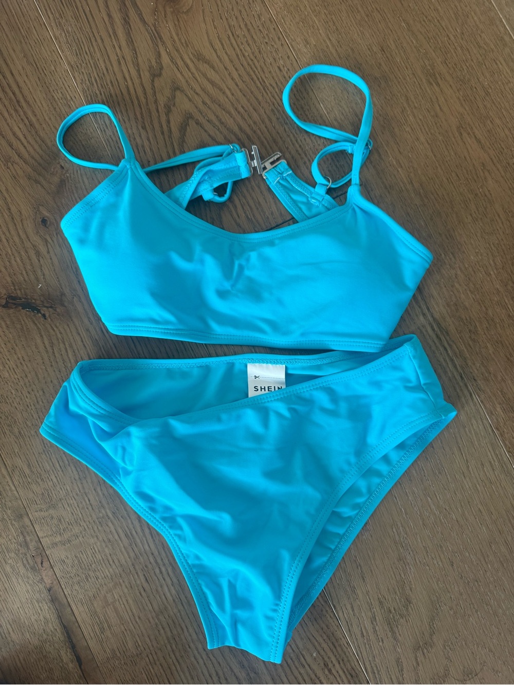 SHEIN Girls Bright Aqua Bikini Set